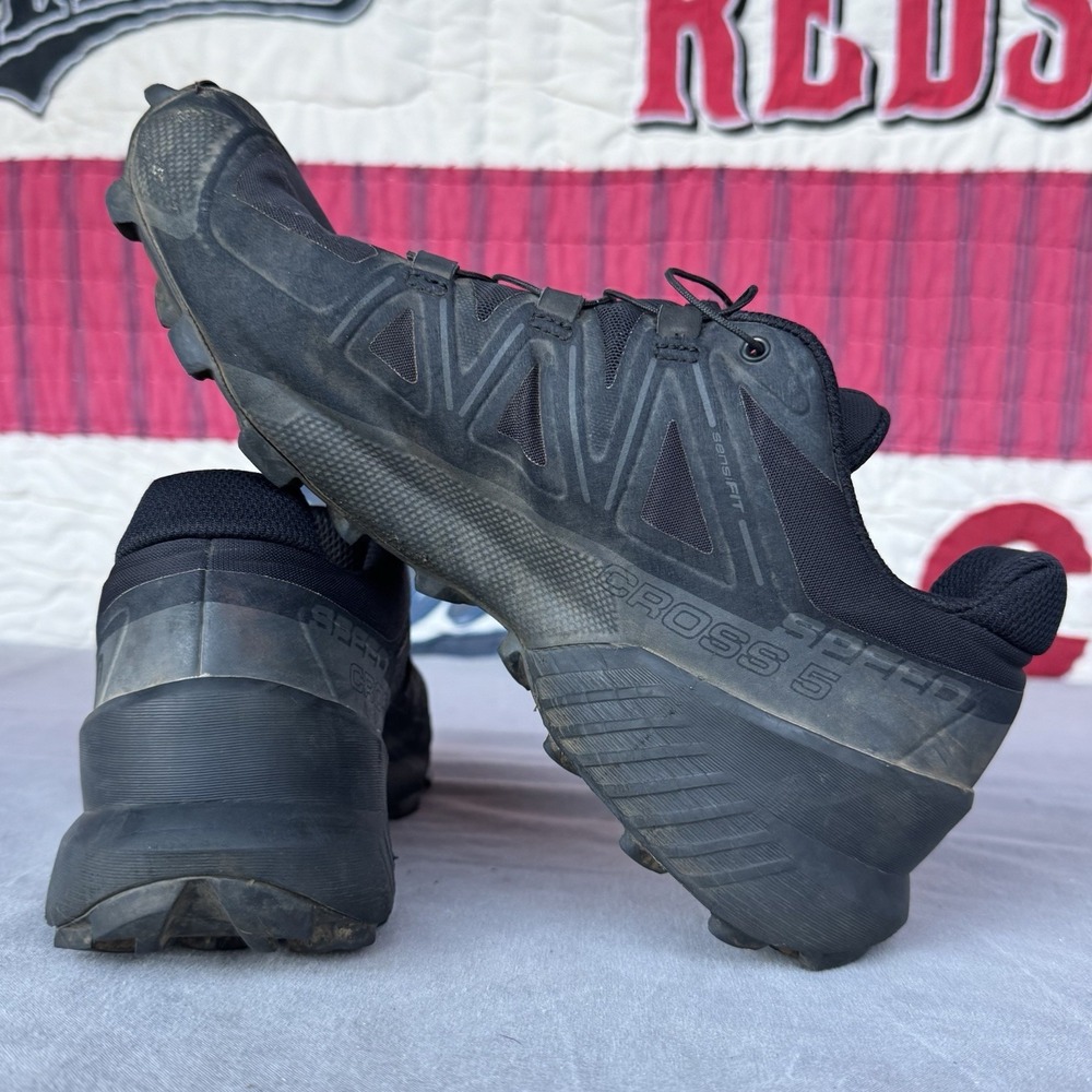Size 8.5 - Salomon Speedcross 5 Trail Shoes Men's Black Sneakers 406840 - Picture 7 of 10